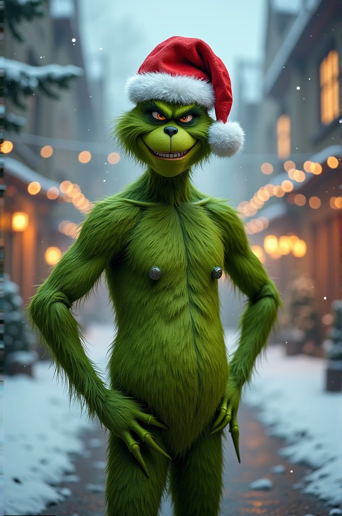 grinch in sexy Santa costume