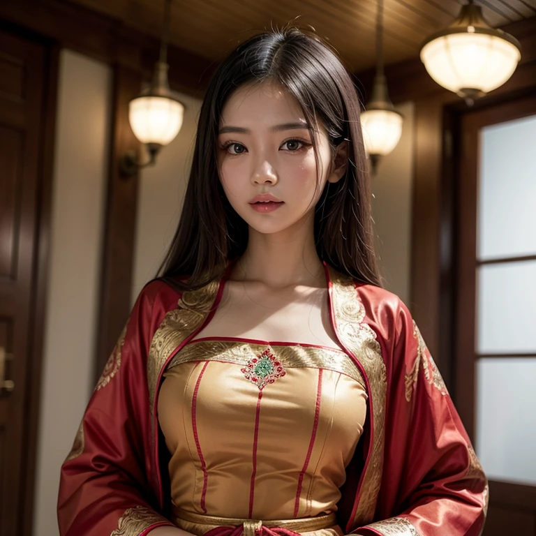 Best Quality, masterpiece, High resolution, wuxia1girl, chinese dress, super beautiful face, super beautiful eye, super beautiful hair, kung fu fight