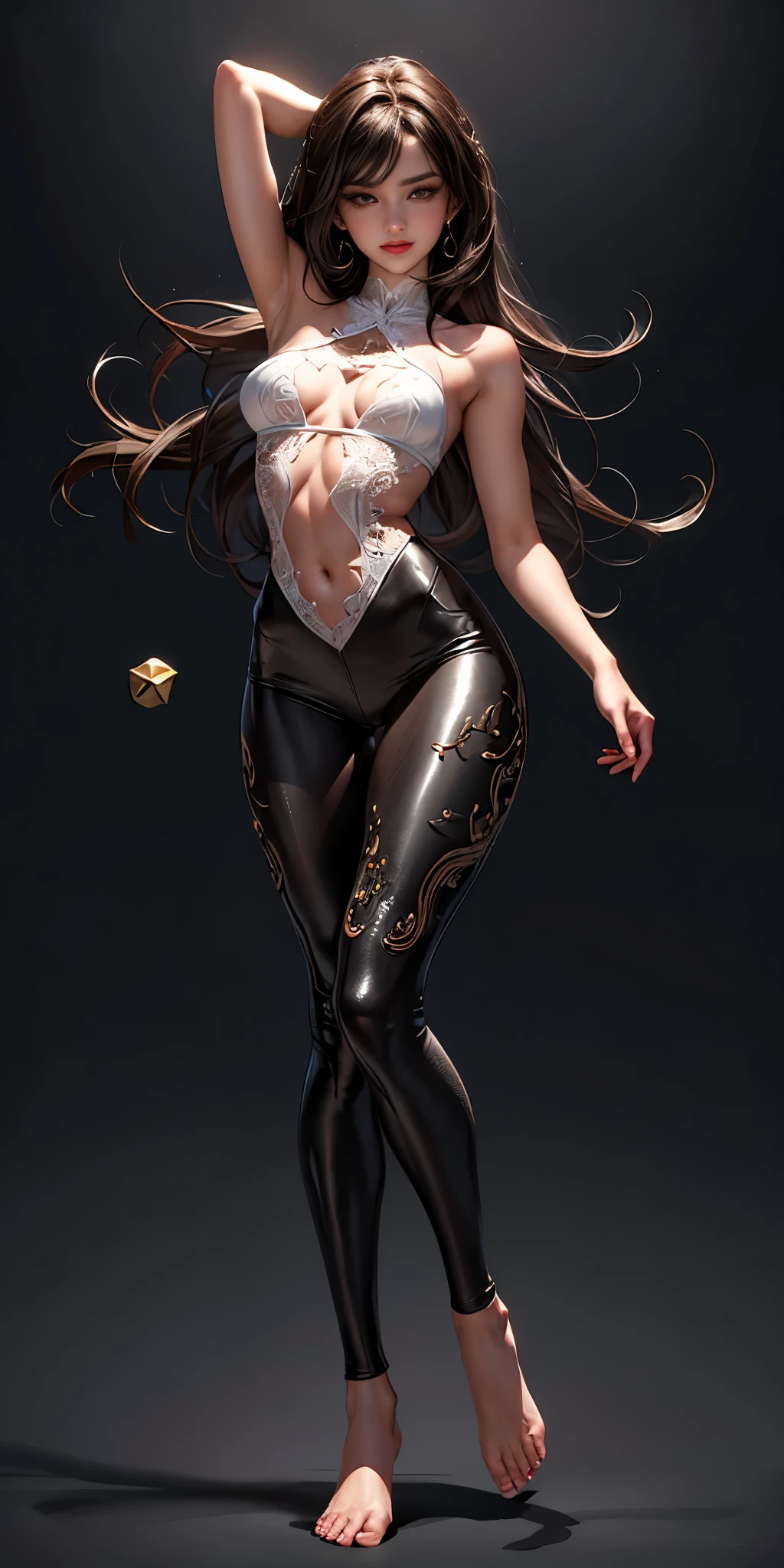 8k portrait of beautiful cyborg with brown hair, intricate, elegant, highly detailed, majestic, digital photography, art by artgerm and ruan jia and greg rutkowski surreal painting gold butterfly filigree, broken glass, (masterpiece, sidelighting, finely detailed beautiful eyes: 1.2), hdr,