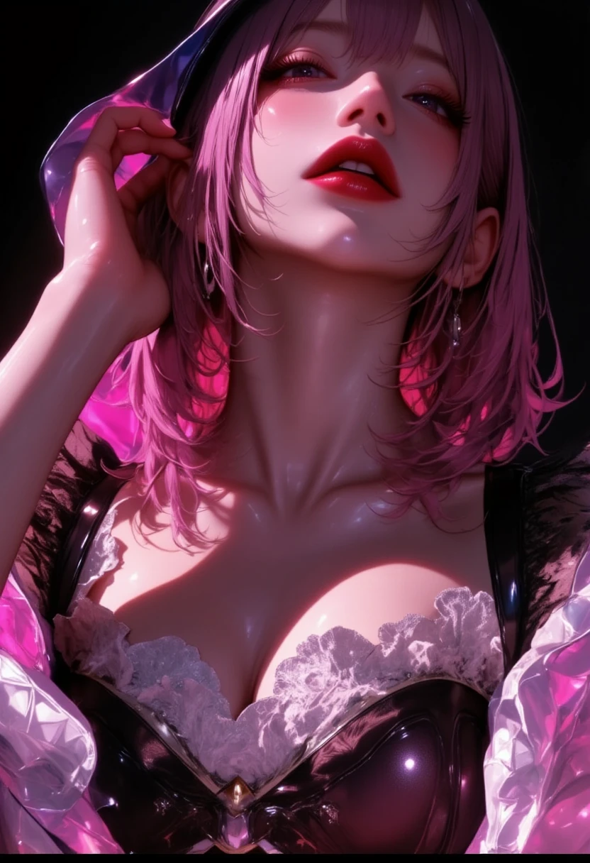 (((masterpiece))), (((best quality))), ((ultra-detailed)), (highly detailed CG illustration), vinsmoke reiju, , (masterpiece:1.5), Detailed Photo, Sexy, (Best Quality: 1.4), (1girl), Beautiful Face, (Pink Hair, short Hair: 1.3), Beautiful Hairstyle, beautiful detail eyes, (realistic skin), beautiful skin, absurd, attractive, ultra high resolution, high definition, (sexually aroused:1.5), Pinkish white skin, cool white light, sexy pose, Beautiful , white background, pink soft white light, Wear a white dress, (Hair covering right eye:1.5), (zombie girl:1.4), (breeding:1.6), (cute dead girl:1.5), (deadly eyes:1.8), (Eyes without sparkle1.7), pale skin, dead body, no life, (lifeless:1.5), (Wounds on the body:1.6), (dribbling:1.5), (red blood on body:1.3), (Bruise on the body:1.4), (nsfw:1.2)