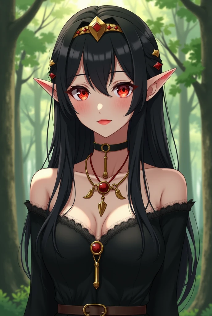 (melhor qualidade,4k,8K,high resolution,obra de arte:1.2),ultra-detalhado,(Realista,photoRealista,photo-Realista:1.37),retrato,pintura,garota,pele verde,goblin race,pequeno,cabelo preto comprido,olhos vermelhos,dentes afiados,Seios Grandes,pose sexy,mantos de trapo,olhar fofo,fundo da floresta,cores vivas,soft lighting