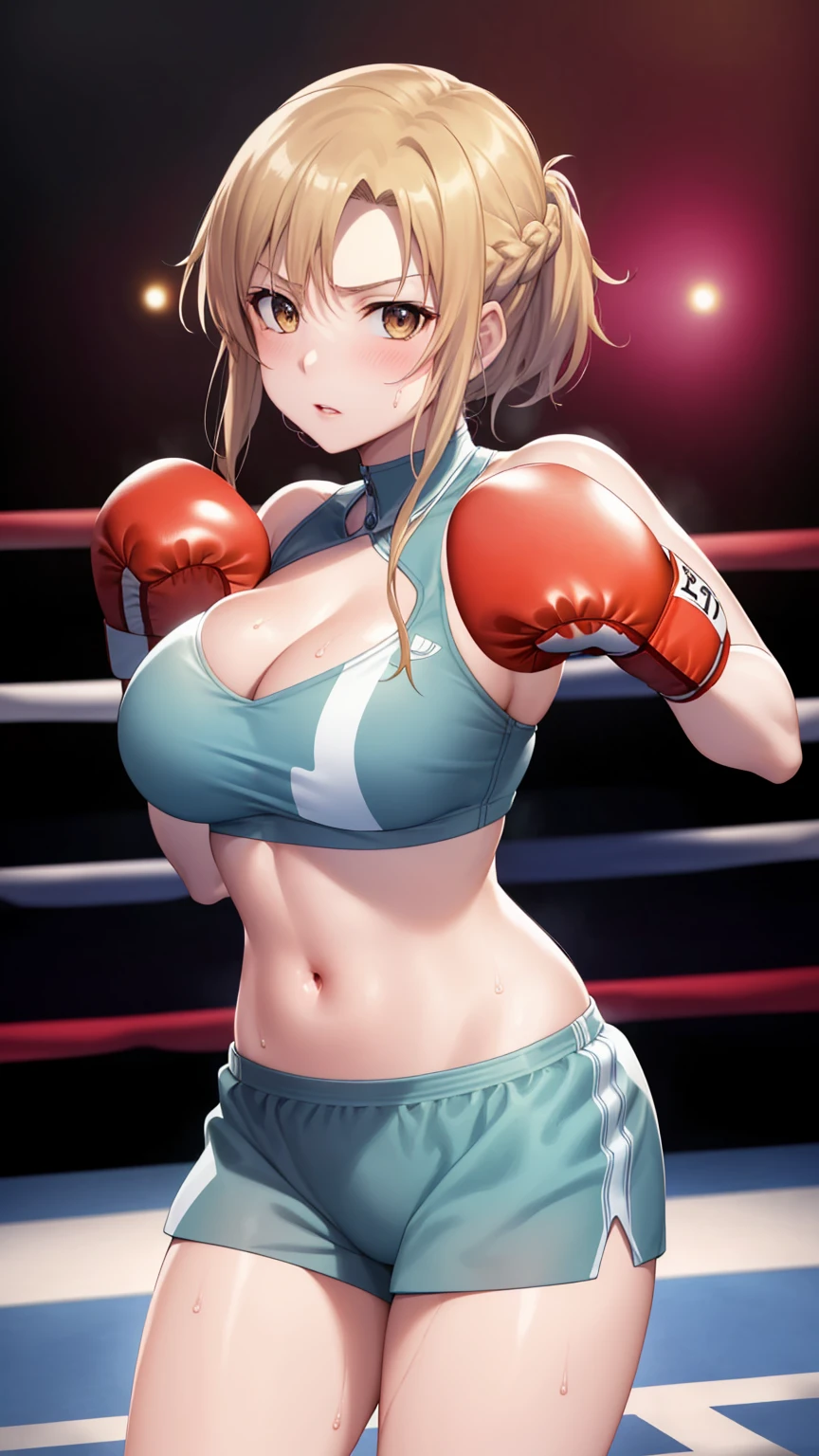 ((Yang xiao long and android 18)), Sexy lips, nude, small boobs , ((Boxing gloves)), Big ,Sweat all over the body, bouncing breast,（Ecstatic look）,steam,((fighting girl boxer)),((Two Women)),in the crotch, angryeyes,Ripe body, accurate anatomy, NSFW,Female face, pornographic, petite body, short stature,