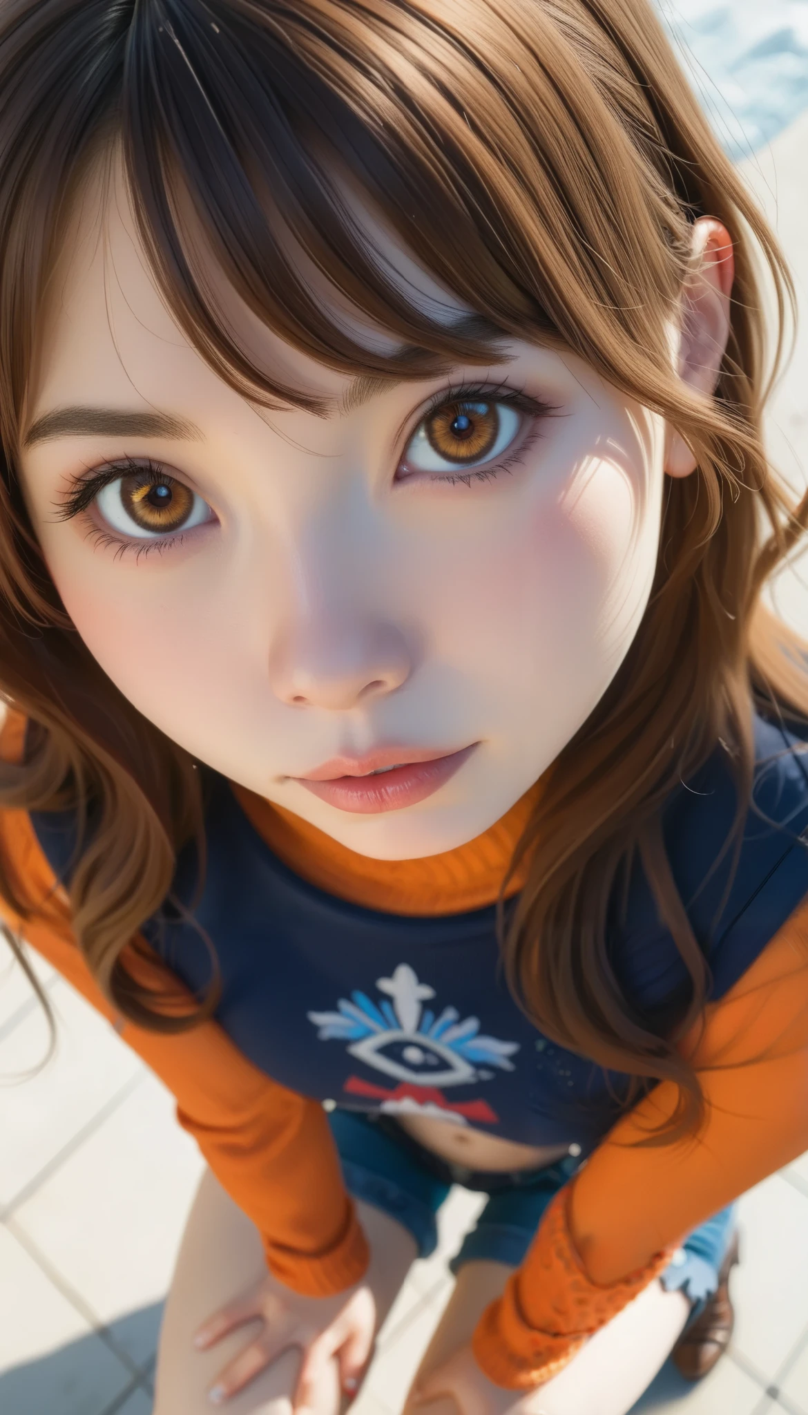 (best quality), masterpieces, extremely detailed CG uniform 8k illustrations, high color substitution, sketches graffiti art, central compositions, extremely detailed light and shadow, Graffiti wall, 1 girl, graffiti 1 girl looking at the wall, extremely detailed face and eyes, medium lenght,