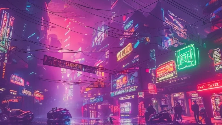 a cyberpunk city in watercolor, low angle, detailed neon lights, futuristic architecture, rain-soaked streets, atmospheric lighting, glowing windows, hovering flying cars, moody colors, cinematic composition, dramatic shadows, intricate details, gritty and realistic, best quality, 8k, ultra-detailed, photorealistic