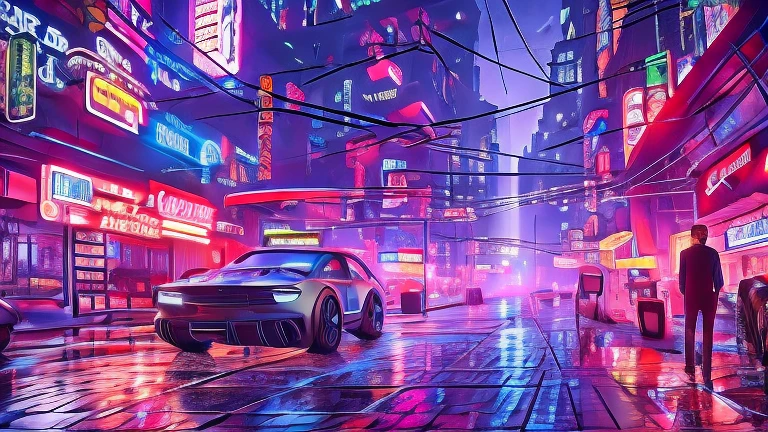 a cyberpunk city in watercolor, low angle, detailed neon lights, futuristic architecture, rain-soaked streets, atmospheric lighting, glowing windows, hovering flying cars, moody colors, cinematic composition, dramatic shadows, intricate details, gritty and realistic, best quality, 8k, ultra-detailed, photorealistic