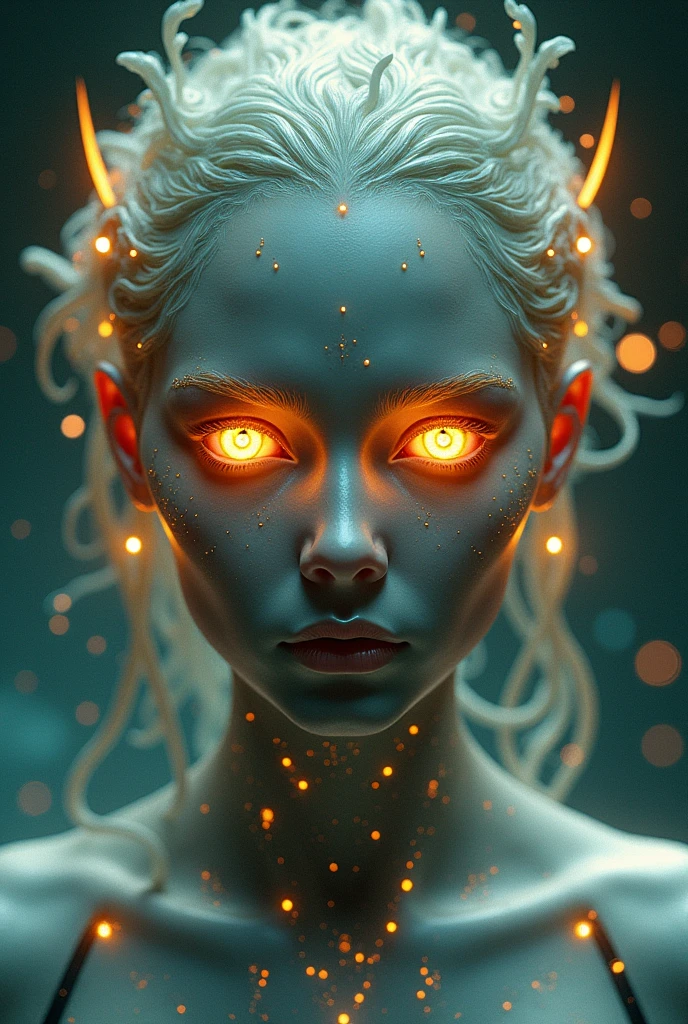 photo of galakkz woman  sitting on throne with glowing eyes  <lora:SDXL_galakkz:1>