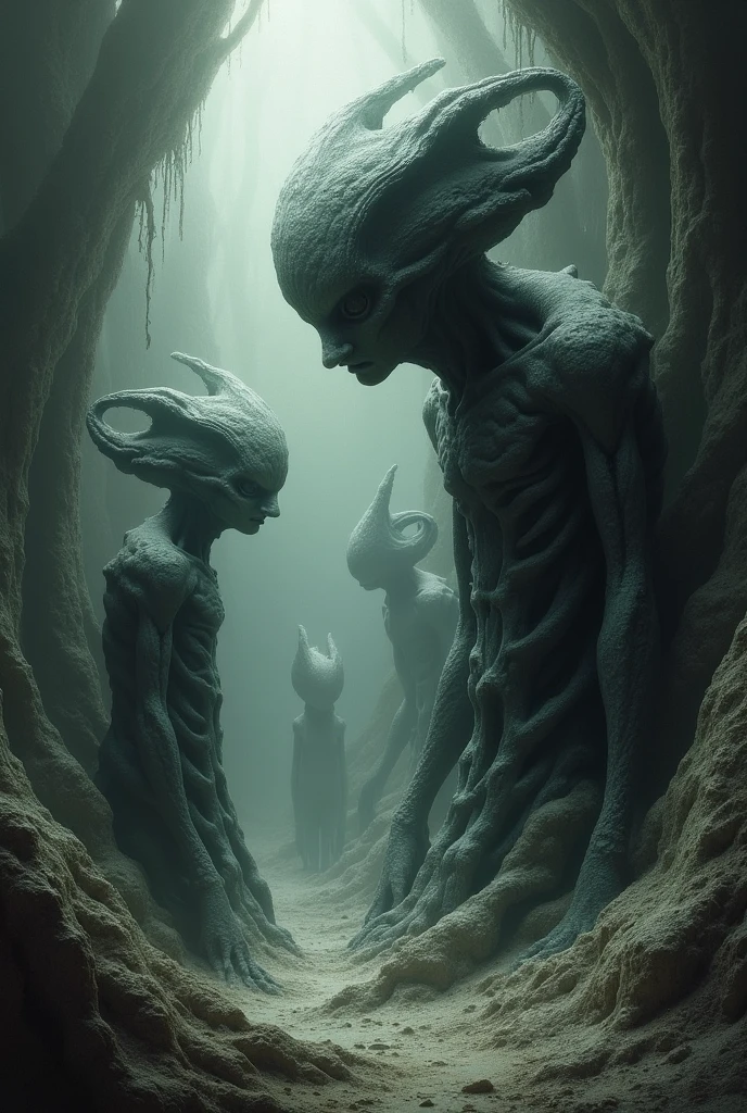 Extraterrestrials, similar to humans in appearance, began to think they were in charge of the earth and began to call humans savage and primitive because they had more advanced technology.
