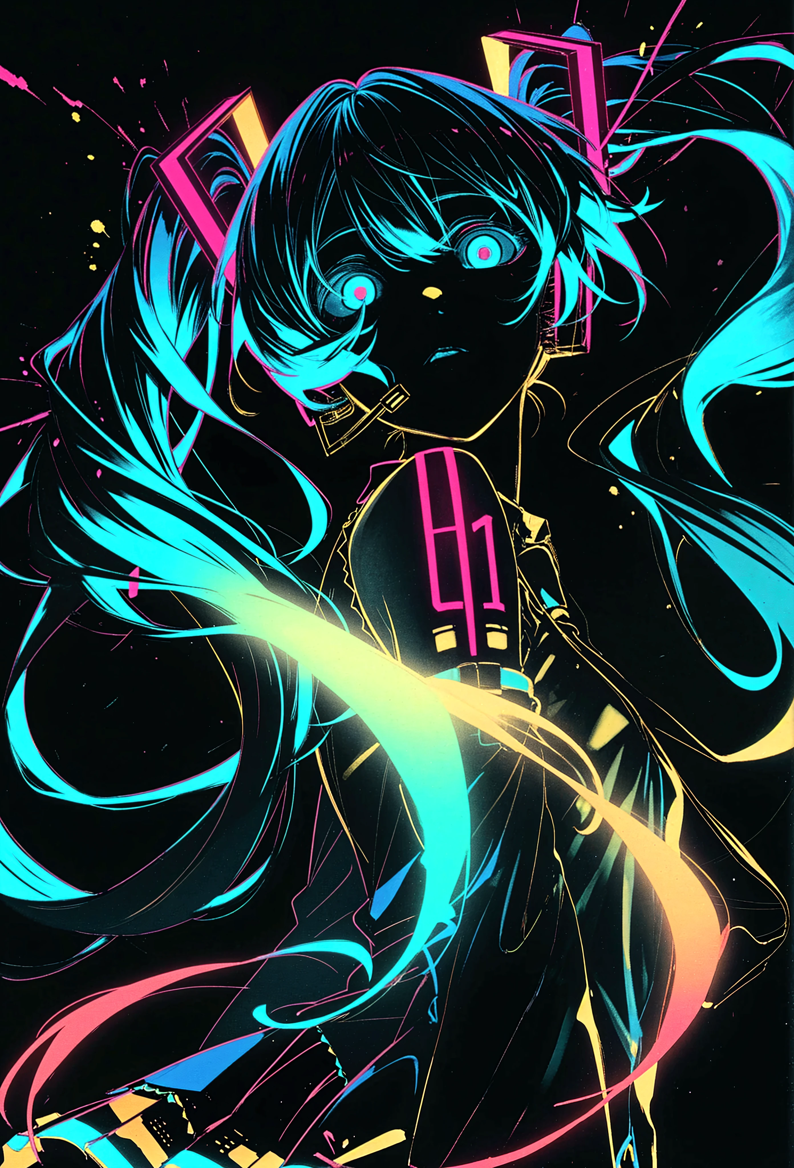 Hatsune Miku＿neon blacklight