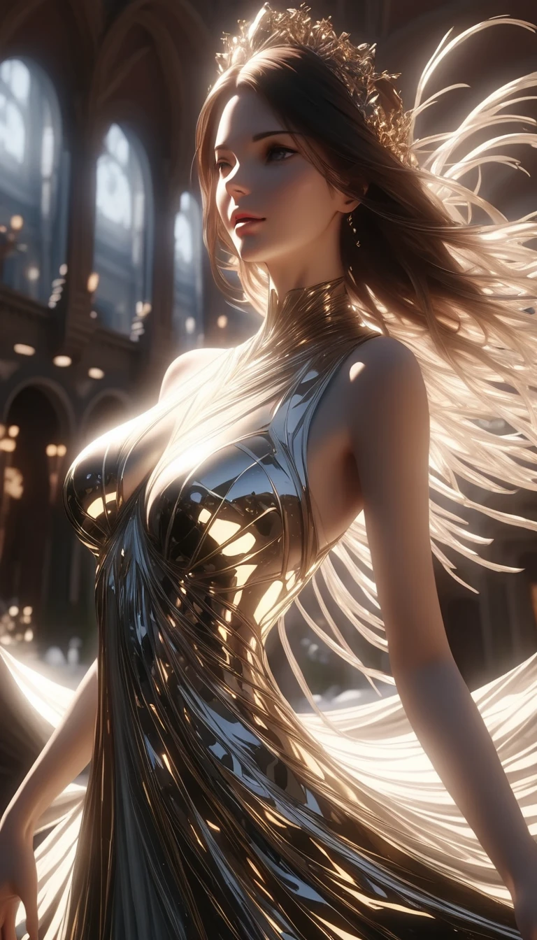 beautiful woman, \ATLAS\, Highest Aesthetic Performance, A fascinating and glamorous world, cinematic lighting, ray tracing, ray tracing, high detail, afterimage, masterpiece, best quality, super detail, 4K, UHD, 8k