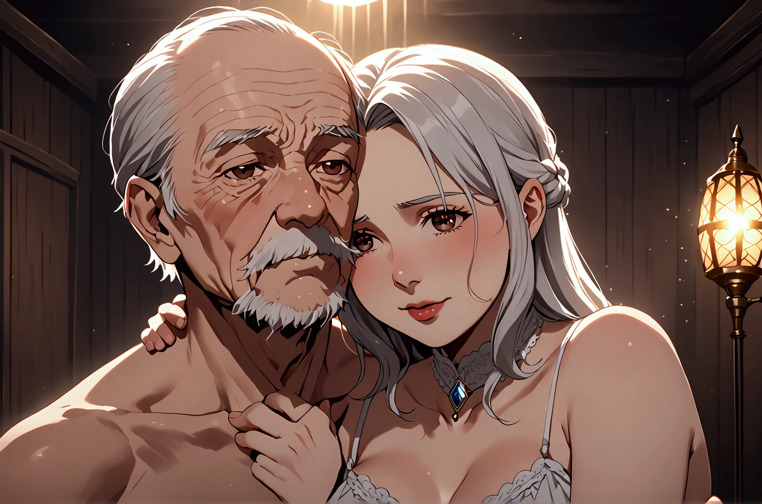 old man fucked penetrated young woman