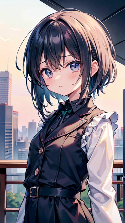 (hentai:1.1), (Ideal:1.1), (perfect:1.1), (flawless:1.1), (highest quality:1.2), (best quality:1.2), (sunset:1.1), 1girl, (kawaii:1.1), (school uniform:1.1), cute girl, (little girl:1.1), (child:1.1), (loli:1.1), (naughty smirk:1.2), detailed body, huge breasts, short hair, highly detailed eyes, highest quality eyes, detailed hands, 4K, highest quality resolution, best quality resolution, best quality upscale, niji