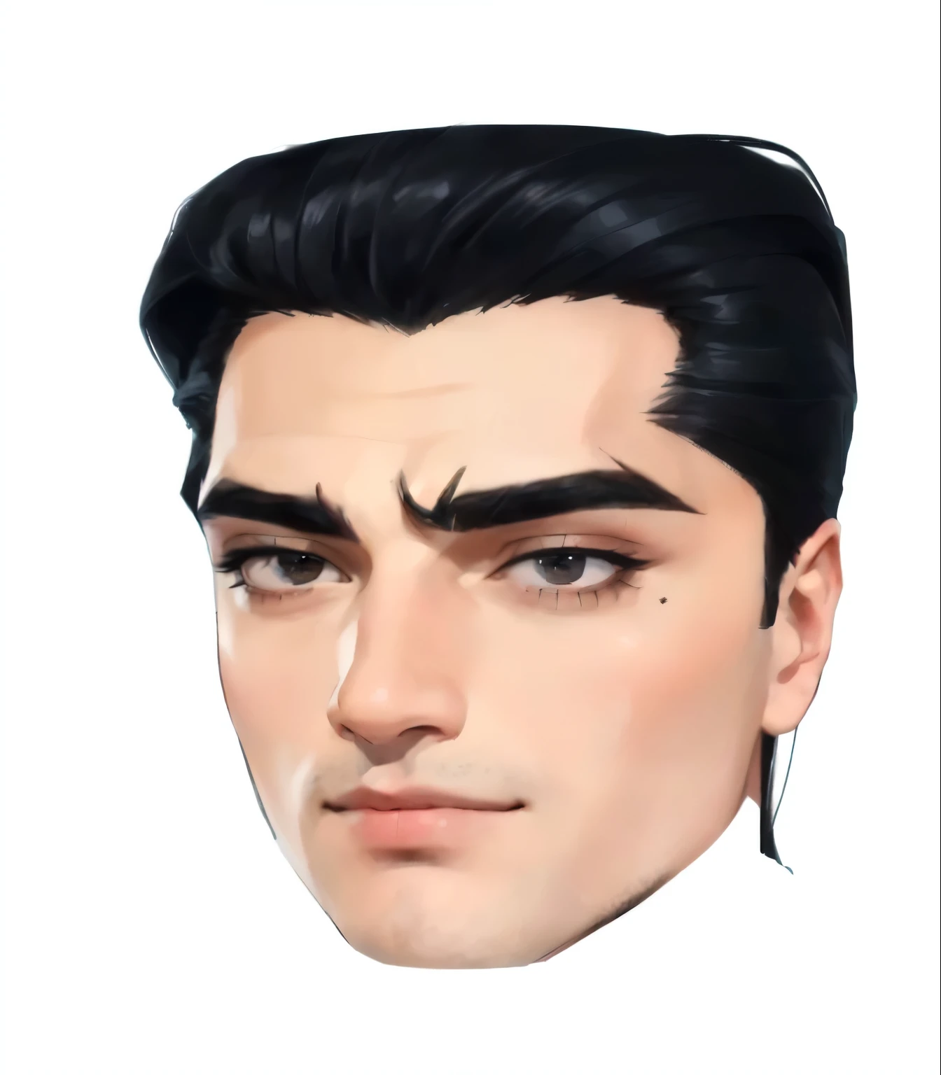 a cartoon avatar of a man with a black hair and a black eye, handsome stunning realistic, with very highly detailed face, face very realistic, highly_detailed_face!!!, handsome detailed face, detailed realistic face, real detailed face, high detailed face!!!, realistic detailed face, highly detailed realistic face, detailed and realistic face, realistic and detailed face