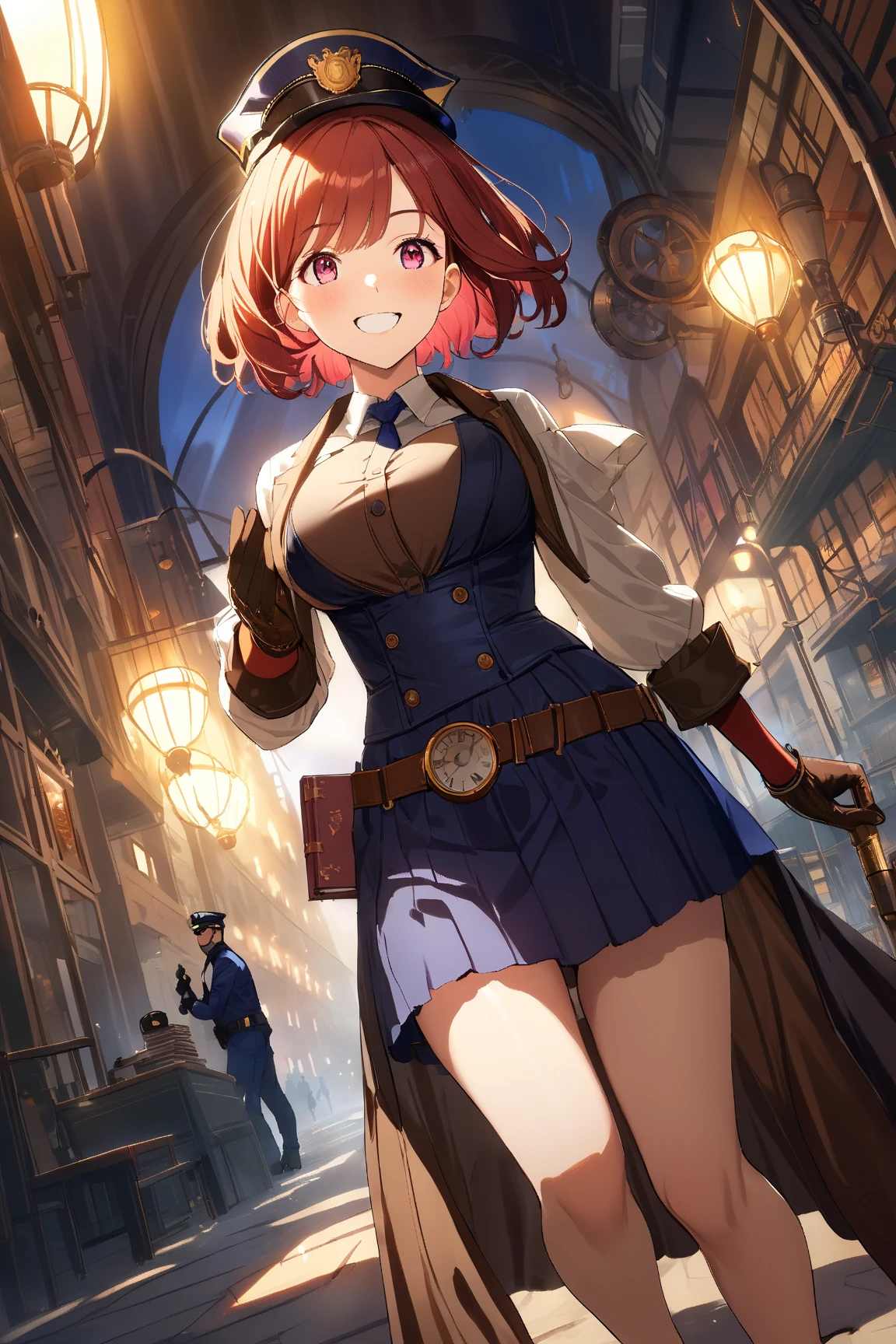Extreme Perspective , realistic hairy fur , round face , moist round eyes , Swollen cheeks , hair ties , Short stature , accidents , Happenings , sensational battle ,
(iwanagadress:1.2), (iwanagakotoko:0.9),(beret:1.8), Kotoko Iwanaga, One girl, beret, black bow, blue skirt, bow, Brown footwear, Cane, dress, hair bow, Have, Holding, Holding Cane, Juliet Sleeve, Light brown hair, Long sleeve, View Viewer, petticoat, Puffy sleeves, Purple eyes, short hair, skirt, alone, Thigh straps, Knee socks, white dress, White Hat, white Knee socks, kyokou suiri , holding back poop action
