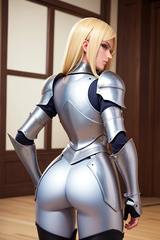 injured female paladin, estrus, embarrassed, (gorgeous paladin armor, arm guard, leg guard), (all-fours, Raise your buttocks high), dynamic pose, dynamic angle