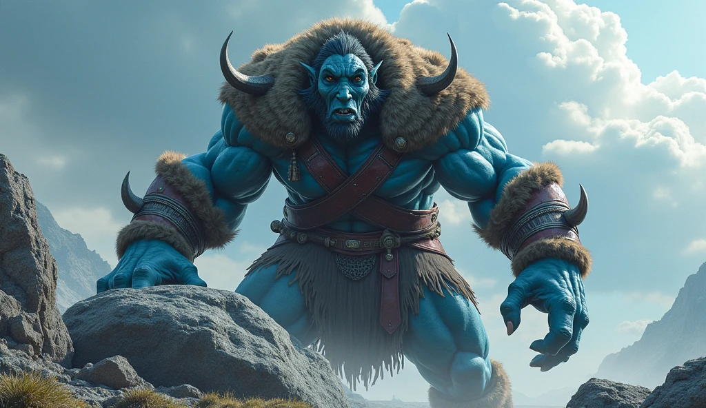 ((blacksmith dwarf)), ((blue skin))
