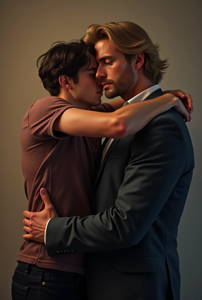 there is a man and a woman that are looking at something, two muscular men entwined, nick silva and ilya kuvshinov, muscular men entwined together, caravaggio and artgerm, by Ludovit Fulla, wlop and andrei riabovitchev, charli bowater and artgeem, bottom angle, inspired by Brothers Hildebrandt