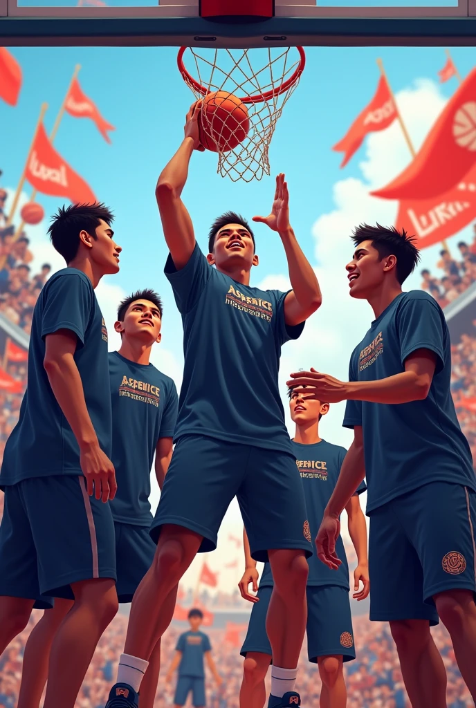 Line drawing，Line stroke，Wang Zhelin，hand painted style，lineworks，sense of strength，basketball player，Red clothes，basketball ball，Exquisite poster，best qualtiy，high high quality
