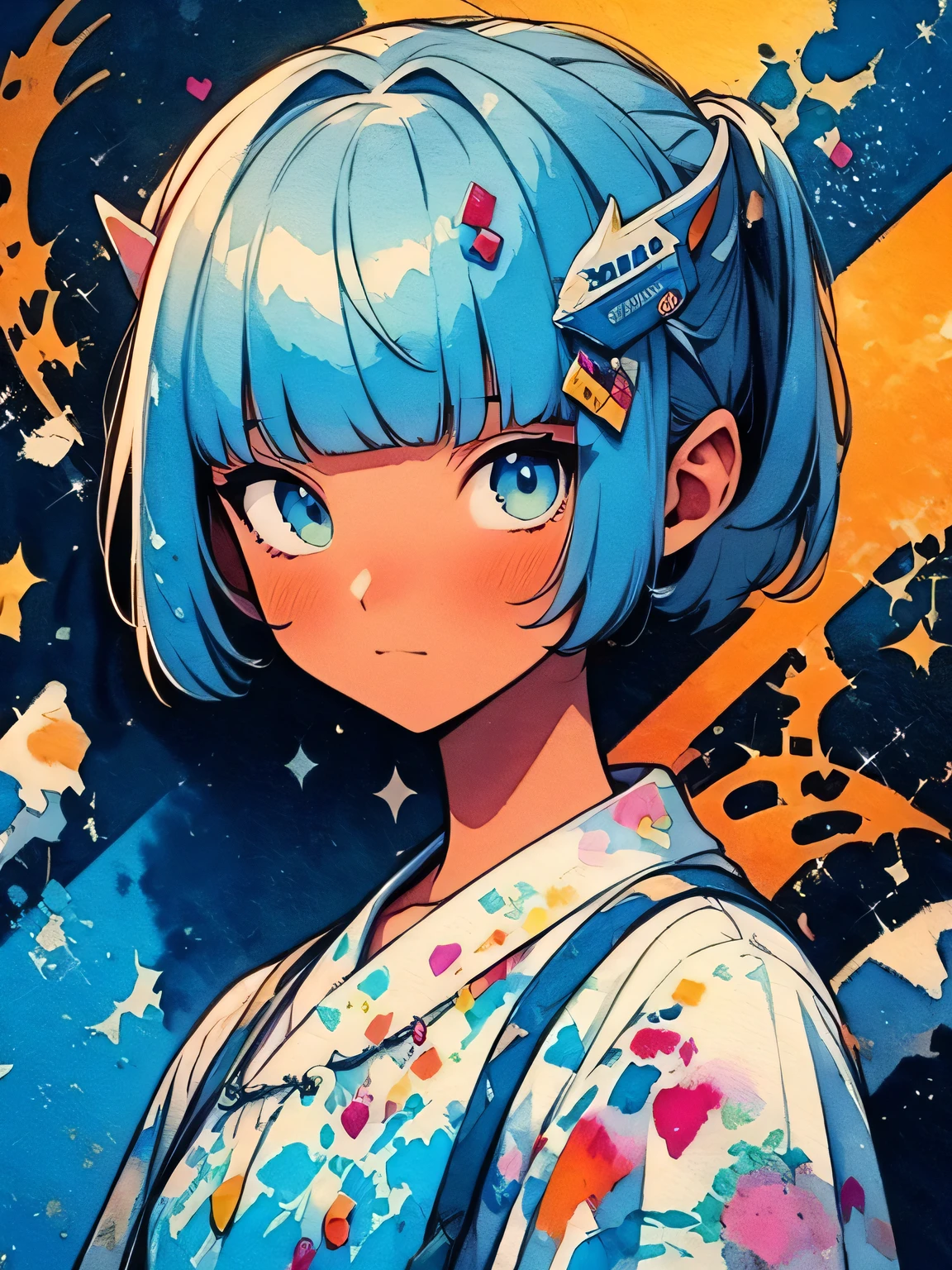 (looking at viewer),solo,upperbody,white ponytail,blunt bangs,(dark skin),giraffe headgear, have a (pepsi cola can), the savannah, the blue sky, like a painting、like a painting, watercolor painting style, The Art of Mathematics, Official Art, Masterpiece, beautiful, ((watercolor)), paint splashes , complex details. very detailed, [Drooping:0.7],,like a painting, watercolor painting style, The Art of Mathematics, Official Art, Masterpiece, beautiful, ((watercolor)), paint splashes , complex details. very detailed, [Drooping:0.7],