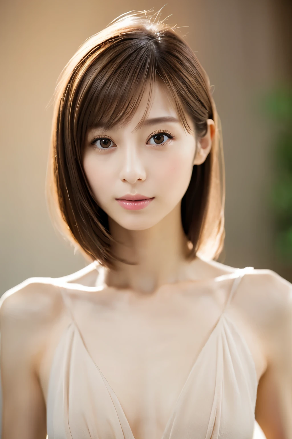 Top quality, realistic, perfect human body structure, very detailed, very delicate and beautiful, RAW photography, professional lighting, luminescence, depth of field, single focal, full body, Skinny Japanese lady, 30 years old lady, brown hair, small head, beautiful eyes, real face, realistic skin, detailed eyes, (fashionable hairstyle: 1.3),