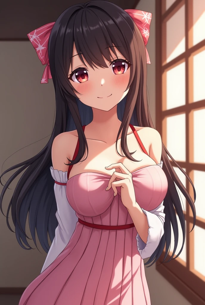 (small short figure girl, cute girl like a little sister aura:1.3), (leaning to viewer for a kiss:1.5), (detached sleeve, Married, Japanese bride, Wedding, wedding hakama skirt, yamato nadeshiko, 1girl, solo, outdoor, cute japanese model girl, very long hair, floral print, wedding hair ornament, wedding kimono, hakama, bangs, detailed long black hair, deep red rubby eyes:1.4), (masterpiece, best quality, HD Pictures, 4K:1.3), gentle look, gentle smile, gentle eyes, mature looking, pinkish cheeks, very detailed eyes, very detailed pupils, very detailed hair, furisode, flower head accessories, from front pov, detailed face, full body, look up to viewer, close up to forehead, (armpits, collarbone, deep cleavage, bare shoulders, blushing red cheeks, hands opened and lean to viewer, open arms welcoming hug:1.4)