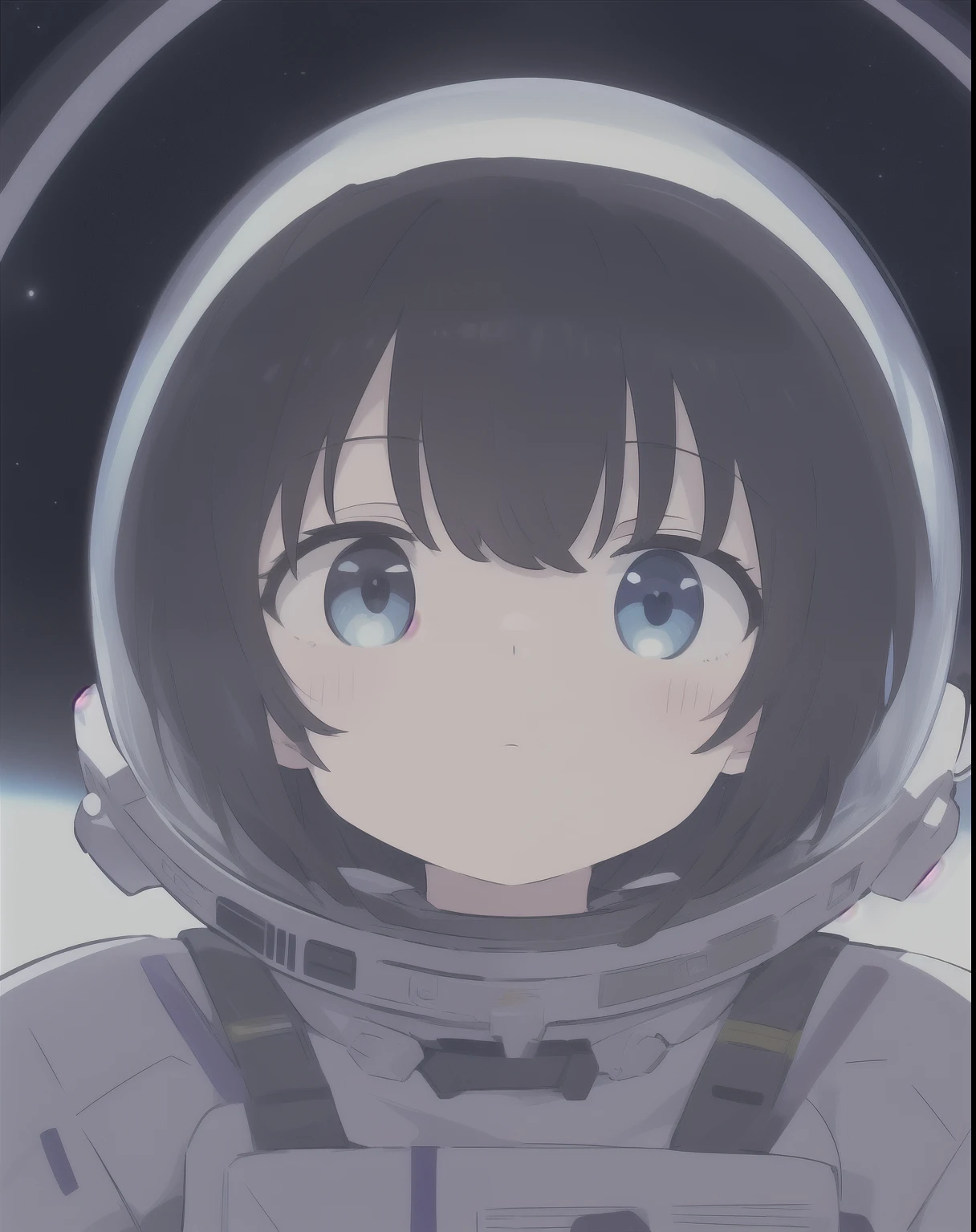 Fine art portrait of Cheems in space wearing space helmet,  centered composition ,   Cinematic Lighting  