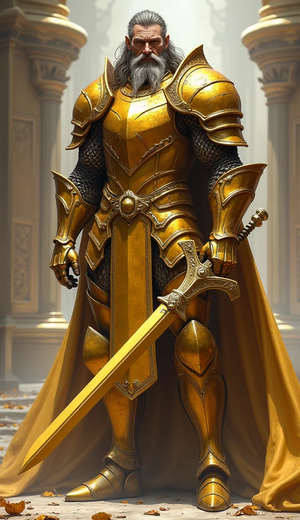 Dokho golden knight of pound full body well defined details on face hair arms hands torso legs front feet 
Surprise me that art ia 