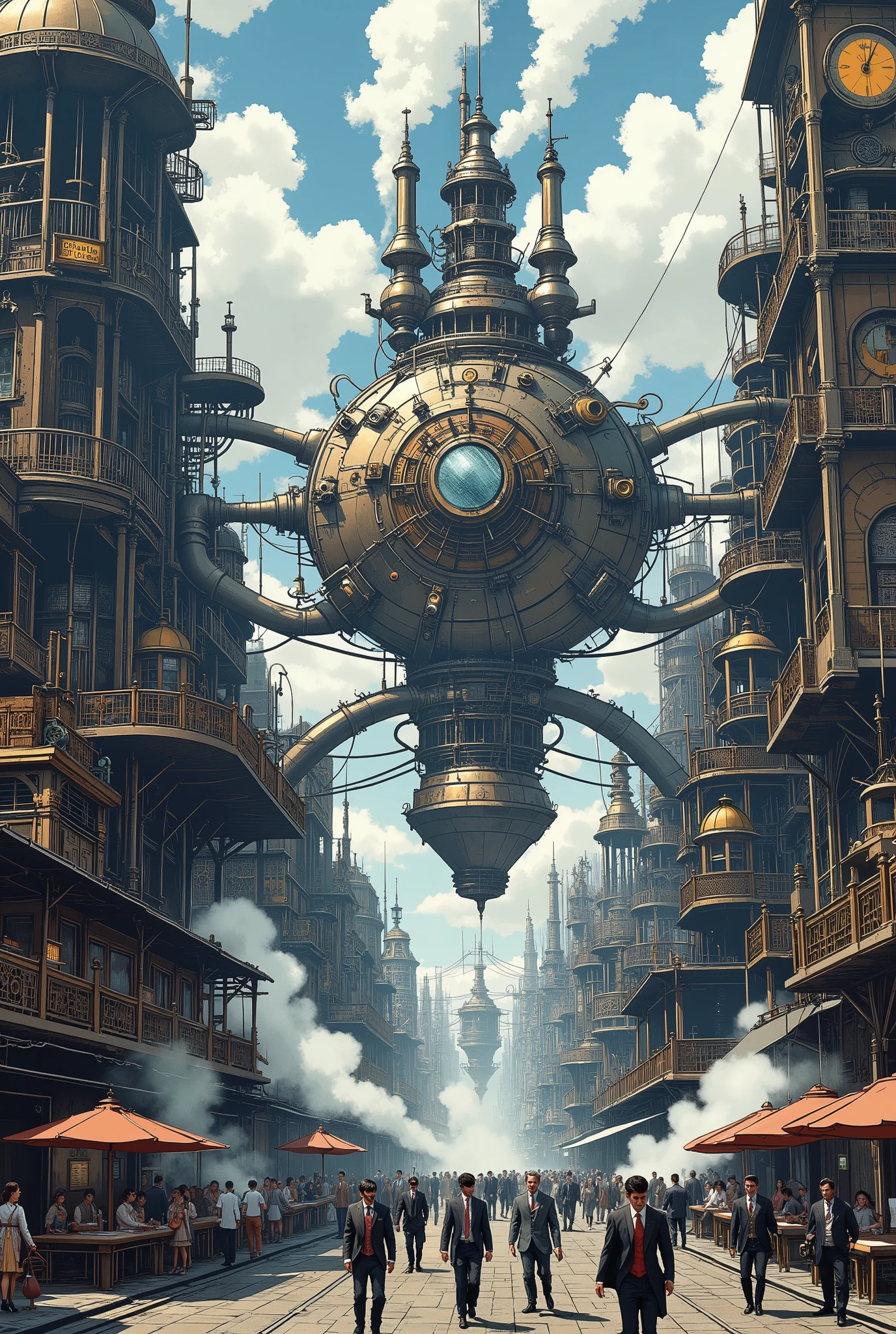 (masterpiece:1.2,Superior Quality,Mirror finish, cinematic experience , best illustrations :2.0, super detailed.2.0),16k, wallpaper,( steampunk :2.0),(Fictional cities :2.0),(Well-developed steam engine :2.0),( advanced mechanical civilization city:2.0),( anime artwork ),( dynamic:2.0),(Spectacular scenery:2.0), Retrofuture,Science fiction,(Victorian and Edwardian atmosphere:2.0)