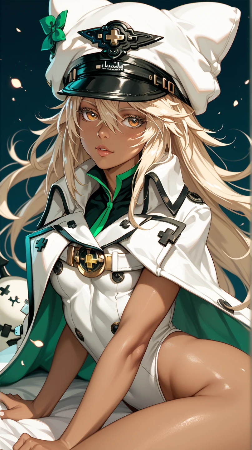 Sexy ramlethal de guilty gear, UHD,  de fondo una playa, de noche