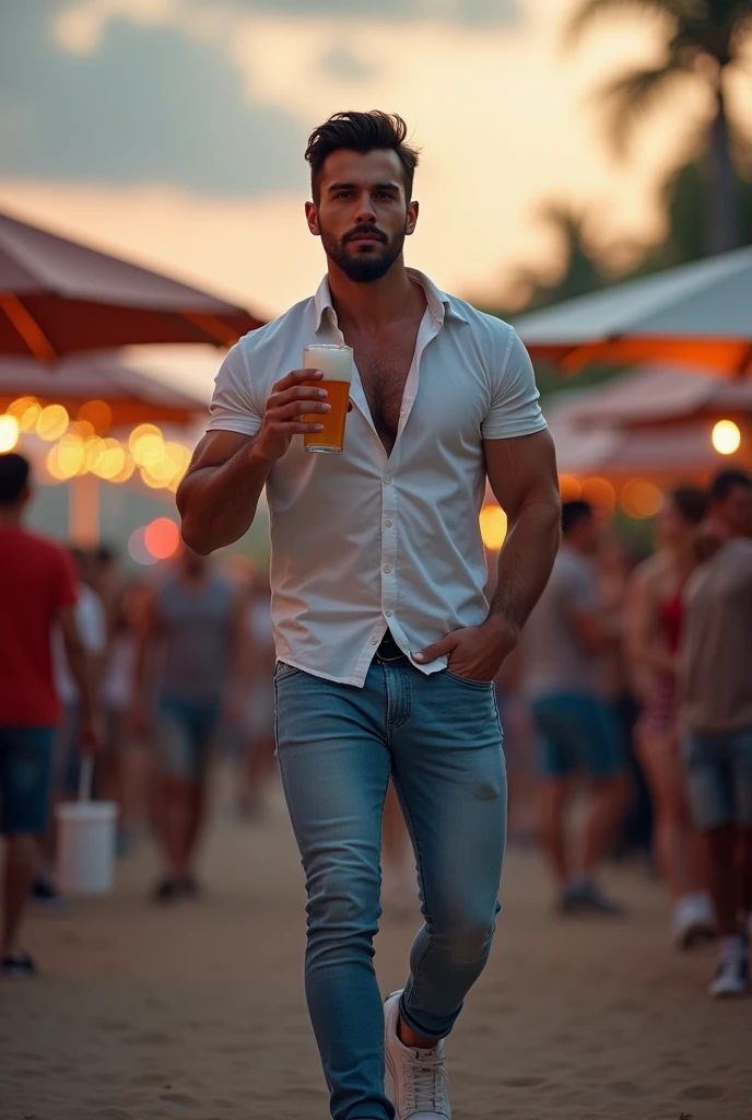 A portrait of a full body skater cute boy drinking champagne, 32k, realistic, lighthing, ultra detailed --auto --s2