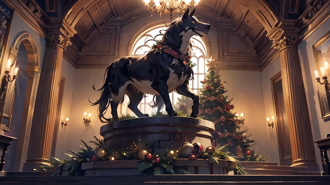 8K resolution, masterpiece, Highest quality, best quality, (  Highly Detailed CG Unity 8k Wallpaper ), ( best quality),  Hi-Res RAW Color Art,  animation,Sculpture, (((Ultra-detailed and elegant))), Magical atmosphere, Texture, depth of field, HYPER DETAILS ,   illustration, Christmas