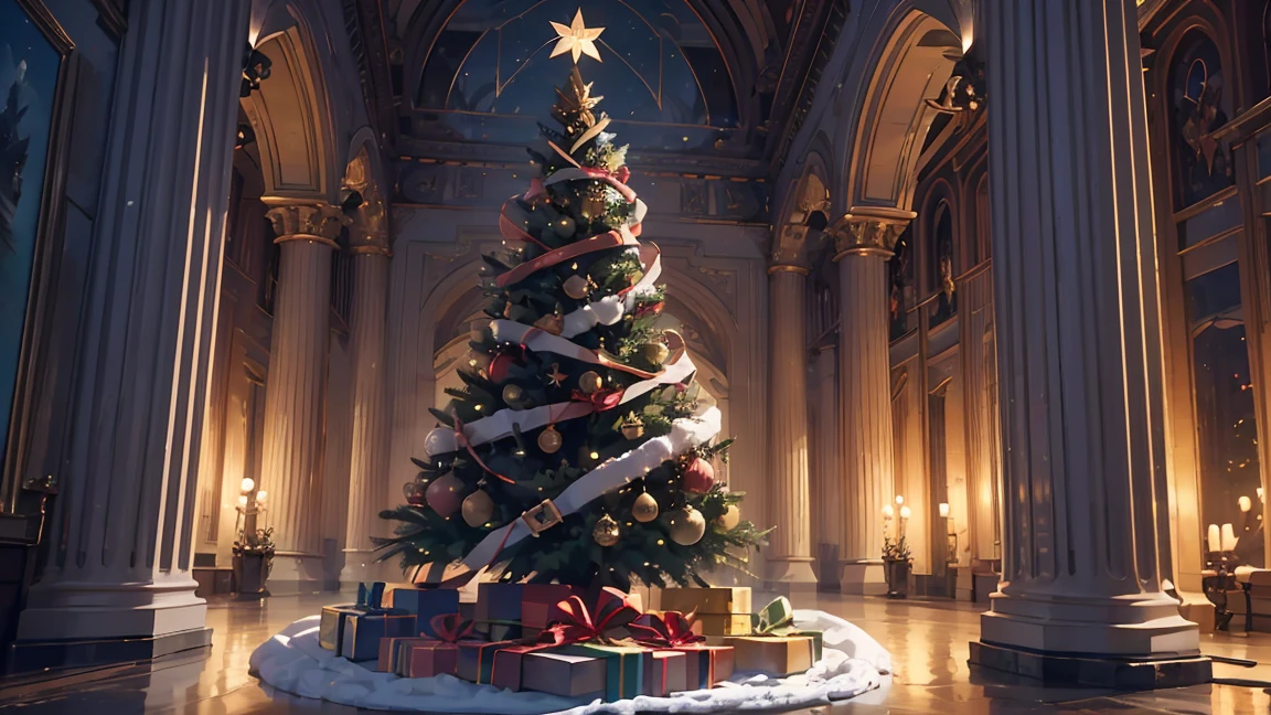 8K resolution, masterpiece, Highest quality, best quality, (  Highly Detailed CG Unity 8k Wallpaper ), ( best quality),  Hi-Res RAW Color Art,  animation,Sculpture, (((Ultra-detailed and elegant))), Magical atmosphere, Texture, depth of field, HYPER DETAILS ,   illustration, Christmas