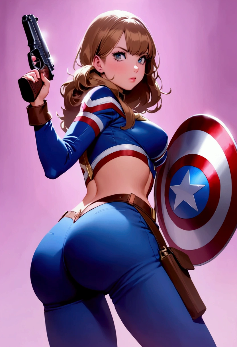 (((HUGE ASS))) Riley Reid as Captain Marvel, skinny, slim thick, small waist, 8k