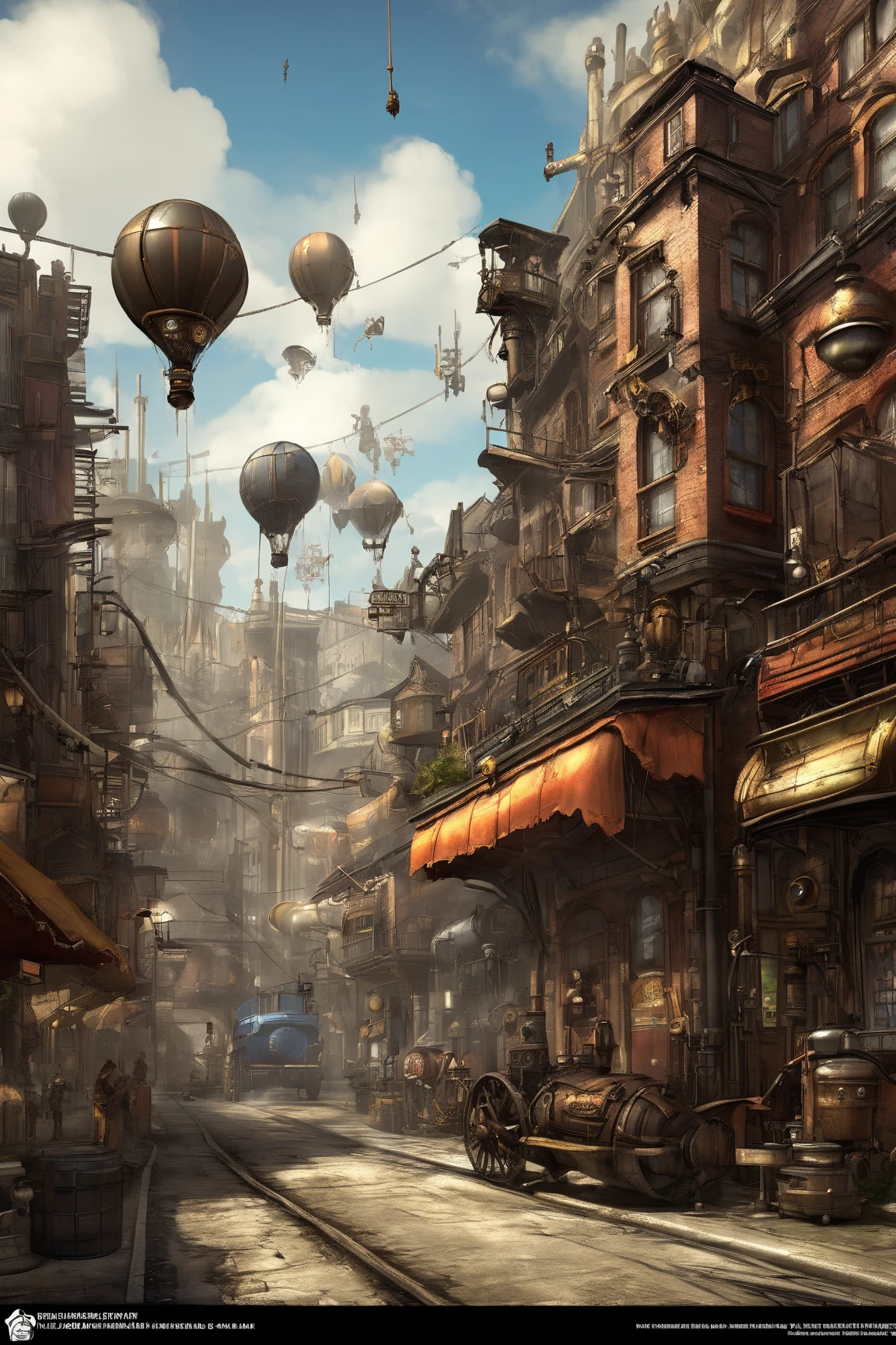   Streetscapes of Steam and Machines , Steam from Pipes , Late Afterlife Marauders  , post world explorer,     senior concept artist    , post world,   Interesting Character Designs  ,   ,   High Definition Steampunk Designs  ,   Amazing Steampunk City Designs , post world style, concept art ,   Video Game Art  ,  Cowboys at the End of Life  ,   Video Game Character Concepts 、 Flying Steam Balloons , Mix of 19th Century and Steampunk ,big wheel steam car