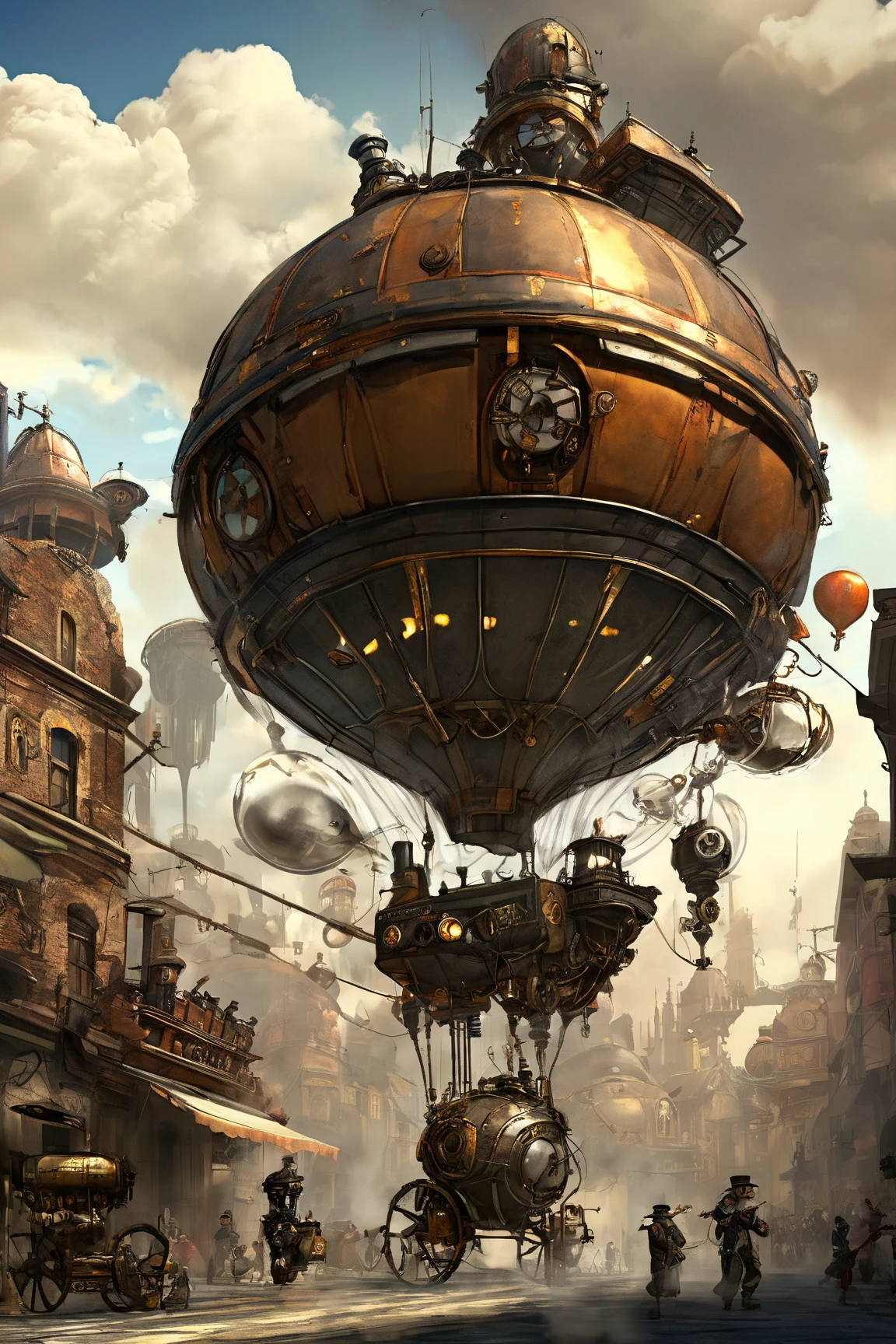   Streetscapes of Steam and Machines , Steam from Pipes , Late Afterlife Marauders  , post world explorer,     senior concept artist    , post world,   Interesting Character Designs  ,   ,   High Definition Steampunk Designs  ,   Amazing Steampunk City Designs , post world style, concept art ,   Video Game Art  ,  Cowboys at the End of Life  ,   Video Game Character Concepts 、 Flying Steam Balloons , Mix of 19th Century and Steampunk ,big wheel steam car