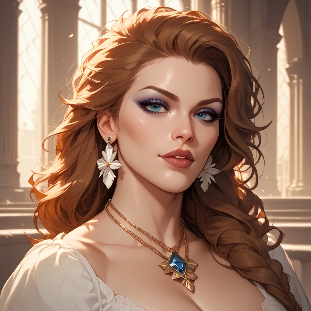 Genera una imagen de Kristen Stewart como Lady Stark en game of thrones 