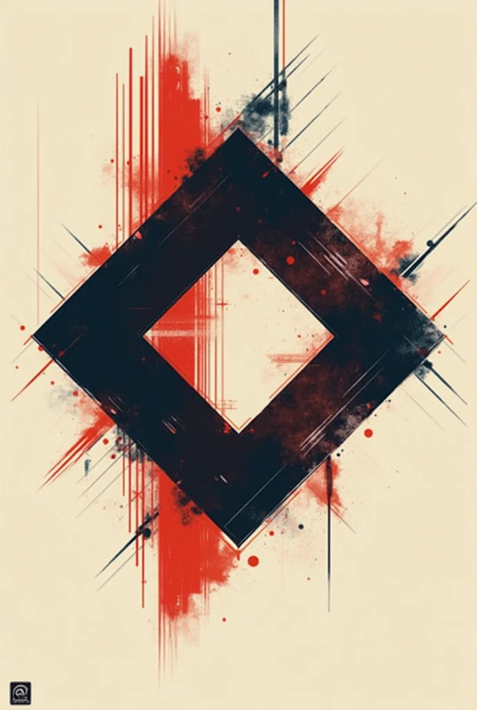 simple background, monochrome, horror (theme) there is a broken picture, black paint splatted, (((reaper))), red blood splatted, smoked, red blood