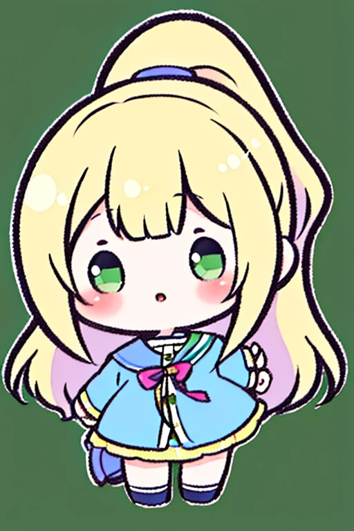 (masterpiece,best quality,ultra_detailed, highres, absurdres:1.2),Emoticon packages,hair_bobbles, hair_ornament, 1girl, solo, bangs, blunt_bangs, smile, simple_background