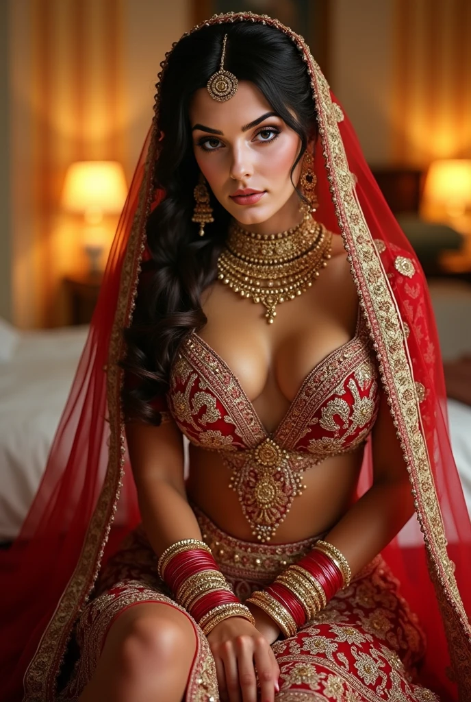 Sexy arabic bride sucking penis