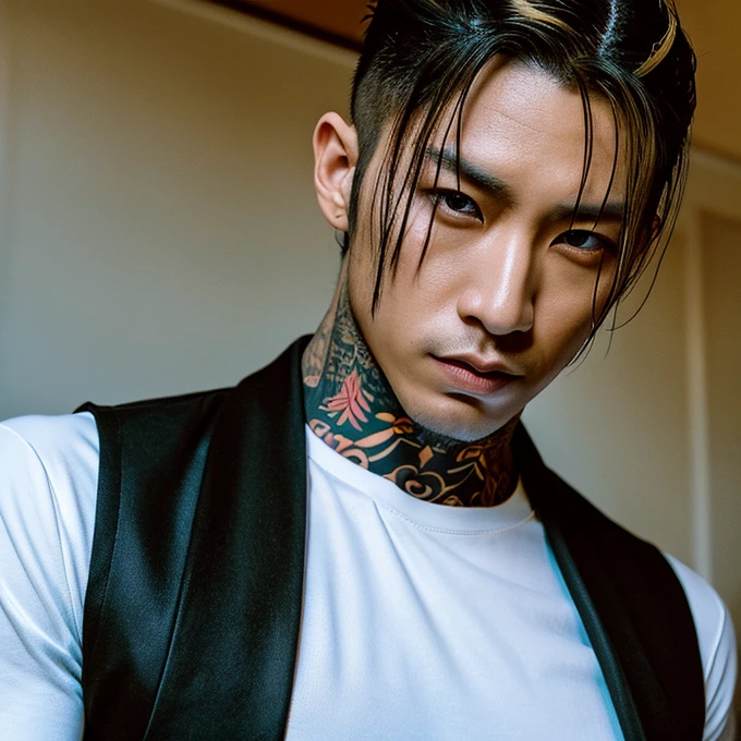 top-quality、​masterpiece、超A high resolution、(realisitic:1.4)、Detailed face、solo、１human male、Dark hair、glistning skin、dense skin、(asian human)、architectural、(absurderes、hight resolution、ultra-detailliert)、、1 male、Adultan's, 23 years old)、a handsome、tall muscular man、broad shoulder、extra very short hair、angular jaws、thick neck、thick eyebrow、extra very short hair、A dark-haired、fine eyes and detailed face、 Highly detailed CG Unity 8K wallpapers、intricate-detail、(Style Swirl Magic:0.7)、looking at the spectator、solo、(full body Esbian:0.6)、Detailed background、A detailed face、dynamicposes、、Urban background、dynamic compositions、 big muscle、、((((Crotch bulge))))、a handsome、 ((masutepiece:1.4, Best Quality)), ((masutepiece, Best Quality)), (photographrealistic:1.4)、(((Fireworks Festival)))、 Pubic hair, Open legs, ,  Abs, ((Erection 1.2)), (Moccoli: 1.4),  Sweating, (He is wet, Wet 1.2),, (Slipping micro thong , Wet and beautiful 1.4)), Blood vessels in the arm、、Chinese Bishonen、(Stroll through the city of fireworks displays:1.2), food stand, (Dark blue sexy silk yukata:1.3),   Smile, red blush,（the perfect body：1.1）、（shorth hair：1.2）、FULL BODYSHOT,（Very elaborate CG 8K wallpapers）、（extremely delicate and beautiful）、（​masterpiece）、（top-quality）:1.0)、(超A high resolution:1.0)、[hight resolution]、detailed skins、ultra-detailliert ((colourfull)), male people、Japan men、Vermilion band, puffy nipples , swollen nipples , phat nipples , sexy , eroticism, NSFW , gay focus