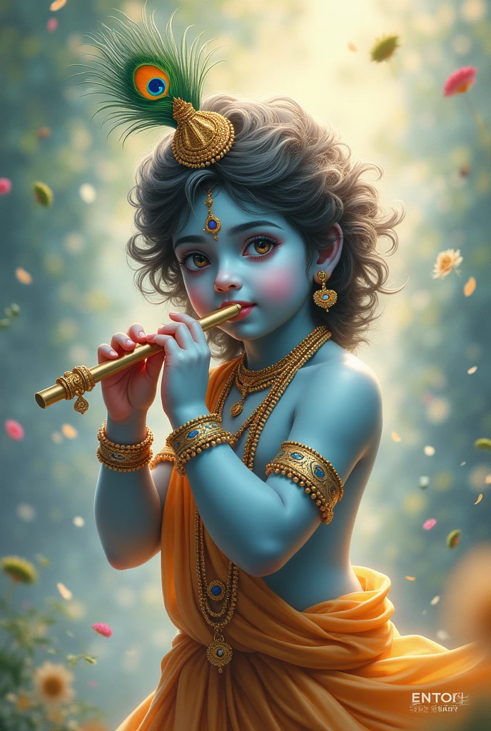 Lord krishna video 100 times beautiful more than holding fluit with smile