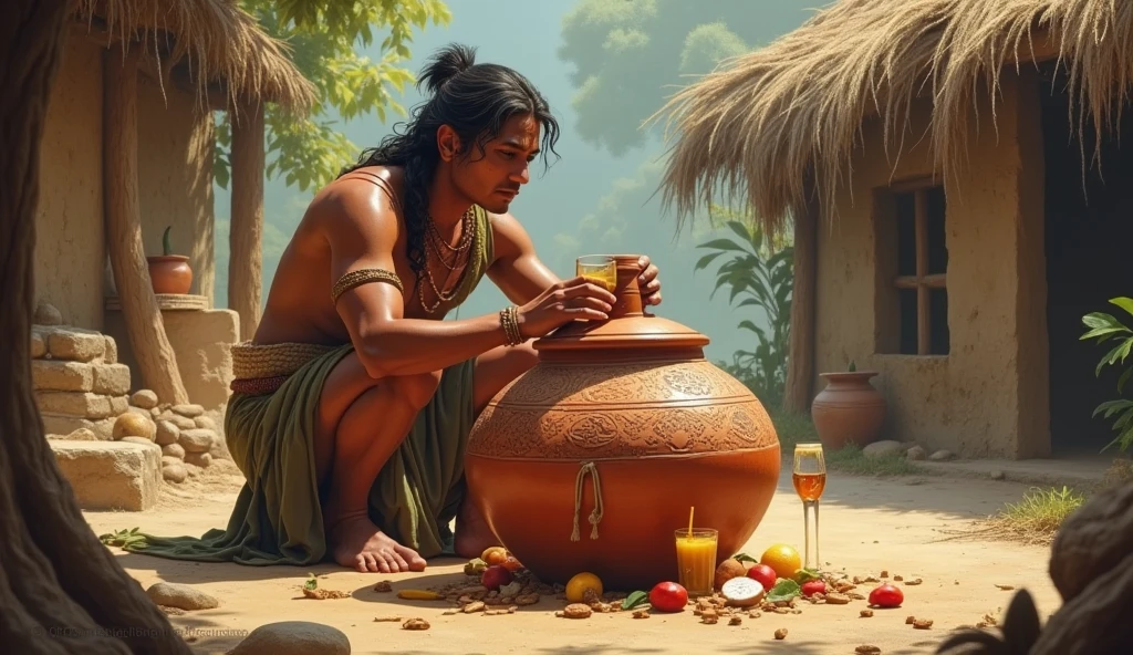 Chandragupta mixing poison in food