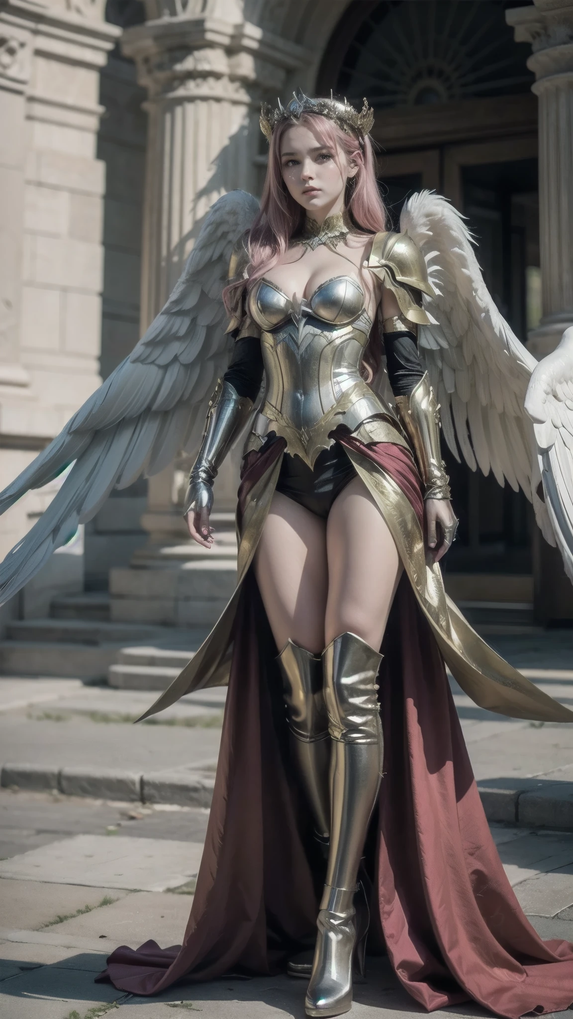 a close up of a woman with a skull on her shoulder , Anjo majestoso de  full body, angel knight girl, angel in plastic armor, tall female angel, beautiful angel girl ciborgue, beautiful cleric, cushart krenz arte chave feminino, serafim, goddess.  extremely high details, ( ( character concept art ) ),  Araffe Angel with golden wings walking on a street , Anjo majestoso de  full body, super wide angel, wide angel shot, wide angel, epic angel wings, foto do corpo da goddess cinematográfica,   Epic angle and pose  ,  angelic wings on the back , thick, warm, share, beautiful angel girl, of beautiful angel, long-range shot from a high angel, foto gigante e impressionante da goddess, there is a woman with pink hair,  full body,  full body,  looking at the camera , Guweiz&#39;s styleless artworks, ! dream artegerm, Lois van Baarle and Ross, estilo de arte realistic, IG Model | artegerm, Sem style Ross Tran, inspired by Ross Tran, artegerm style, artegerm e atey ghailan,  Araffe covered in gold in front of a building, angelic golden armor, unreal motor render  knights of the zodiac , Golden Goddess Athena,  like a mystical valkyrie , ornate cosplay, Greek Goddess Athena, usando  golden armor , 3 d goddess minerva,  knights of the zodiac ,Very beautiful, mystical atlantean valkyrie, usando  golden armor , Golden Wings, Virgo Shaka,  knights of the zodiac s, HDR, 8k, Personagem original,  High resolution , high detail,  focus on the face, portrait, ,  Middle Ages , classicism,  style of Andrey Atroshenko, paint, realistic,  symmetric detailed eyes ,  beautiful detailed face , figurative, fine arts, oil on canvas, HDR,8k,  High resolution , high detail,  focus on the face, front front,  moon jewel on forehead ,  gold new moon jewelry on the forehead,  angry expression ,  sad expression ,  golden armor , (completely_No:1.5), ([ long hair]:1.8), (whole body:1.8), (imagem de  full body em pé:1.8), ( upper body upwards:0.3), PERSEPHONE 