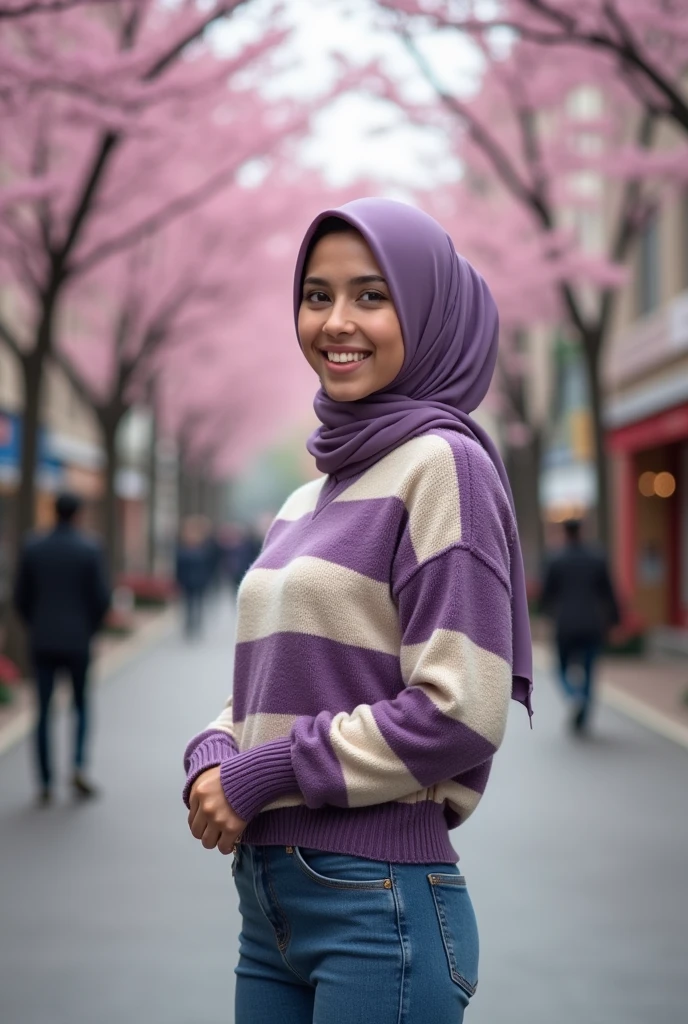 beautiful women,5.0 ft inch,85 
kg weight,hijabi girl,standing in a park