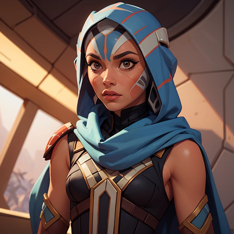 A woman in a black outfit with a sword and a hoodie (masterpiece), best quality, expressive eyes, perfect face, detailed eyes, dark fantasy,, Egyptian warrior, cleavage, black and gold outfit, massive snoopy breast, badass woman, sensual , 