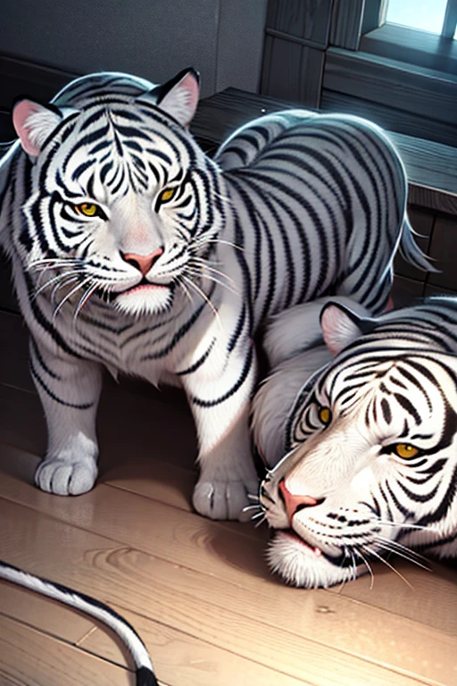  white tiger、 is cool、strong、animal、Living things