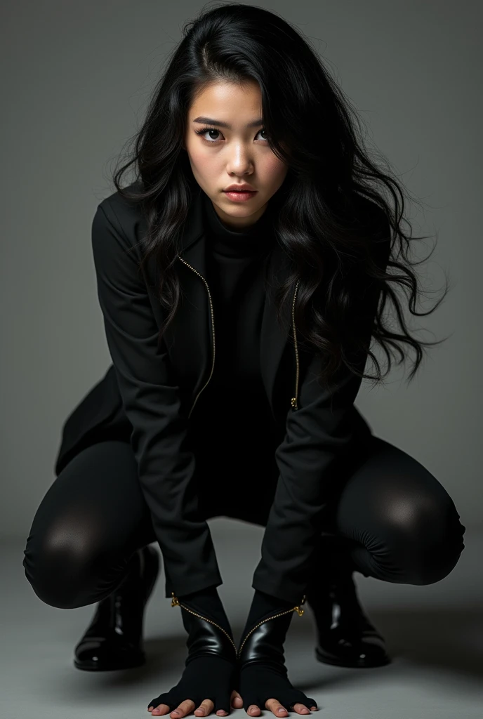 Film noir style, (masterpiece,best quality,ultra high res:1.2),(photo-realistic:1.3),beautiful face,exquisite face,skin texture,face_focus,looking at viewer,
side_light,character portrait,20yo,
1girl,<lora:zhouhaimei_XL_0_:1.3>,zhouhaimei,(Athleisure_tracksuit:1.5),(Sneakers_with_colorful_soles:1.4),(Baseball_cap:1.3),, Monochrome, high contrast, dramatic shadows, 1940s style, mysterious, cinematic