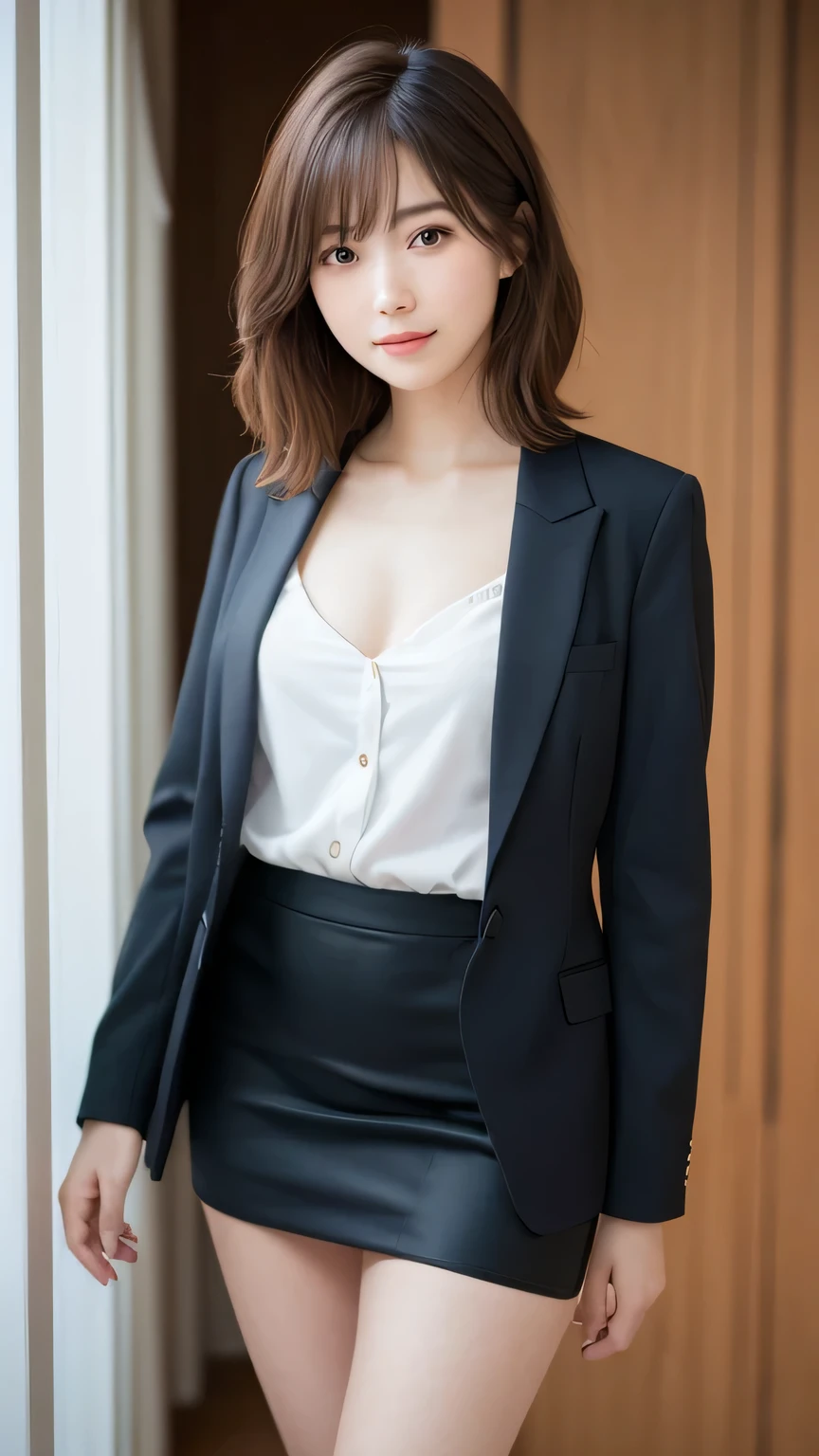 ulzang-6500-v1.1, (RAW photo:1.2), (Photorealistic:1.4), Beautiful detailed girl, Very detailed eyes and face, Beautiful detailed eyes, Super detailed, high resolution, Very detailed, Best quality, Full body street photography
外貌:
- Slender and curvy,Taller than normal,The tall figure stands out in the office。
- High nose bridge and well-defined features,Let her face radiate natural elegance and intelligence。
- Big shiny eyes,Bright as the stars,Reveals a dynamic glow。
- Smooth skin,Looks delicate and healthy,It adds a touch of mystery to her。
Makeup:
- Light and natural makeup,Highlight her native beauty,It makes people feel that she can confidently show her charm without too much embellishment。
- Slender and shaped eyebrows,Neatly outlined her eyes,Highlight her temperament and confidence。
- Apply light pink lipstick,Soft and charming,It adds a touch of playfulness。
clothes:
- High-quality professional wear,Cut to fit,Show her elegant and professional side。Classic black or dark gray suit with white shirt,It reflects her confidence and sense of authority。
- The slender and slim curve of the legs is accentuated in the well-fitting skirt or shorts,It gives an impression full of confidence and charm。
- Accessories are simple and sophisticated,For example, a carefully selected watch or necklace,Add a delicate touch to the overall look。