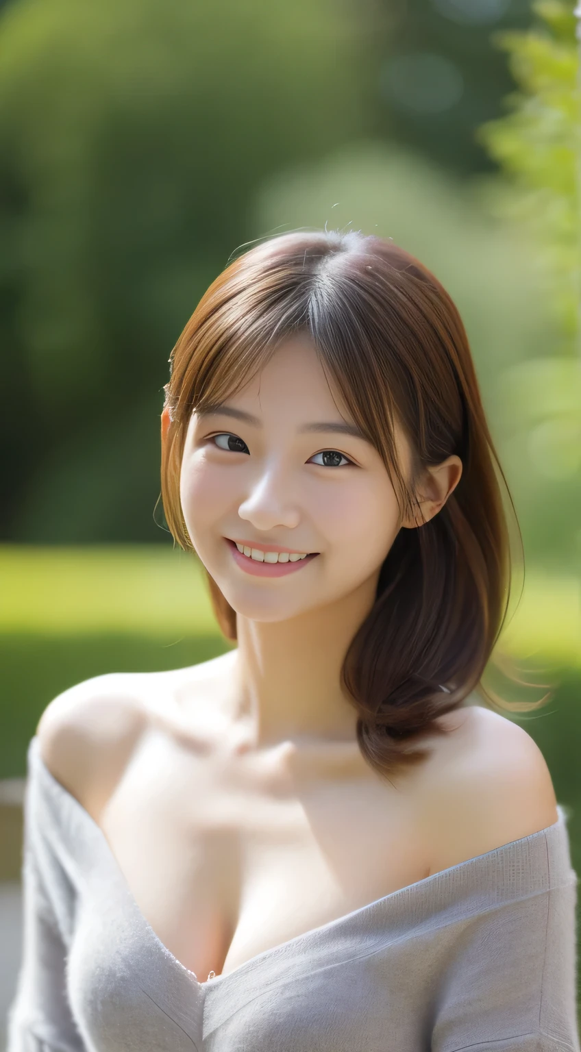 masterpiece,best quality,(Japanese girl),((Beautiful girl)),cleavage,(off shoulder:1.2),(perfect body beauty:1.2),(shy smile),From above