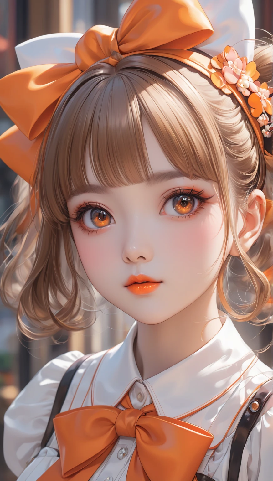 one girl、alone、cute face、１４talent、short hair twin tails、shortcut、Red hair fastening、small nose、plump lips、ash blonde hair、detailed description、black silk turtleneck shirt、white capelet、ruby necklace、dim background、candle light、Stone room、highest quality、High resolution、High resolution、masterpiece:1.3、