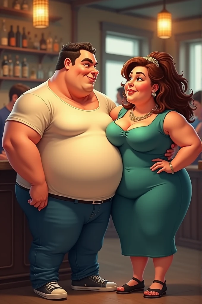 Casal
Mulher magra homem gordo